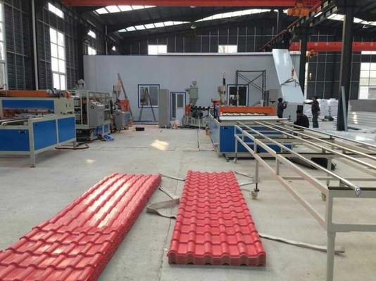 Ligne d'extrusion de carreaux de toiture en PVC à double vis conique en plastique